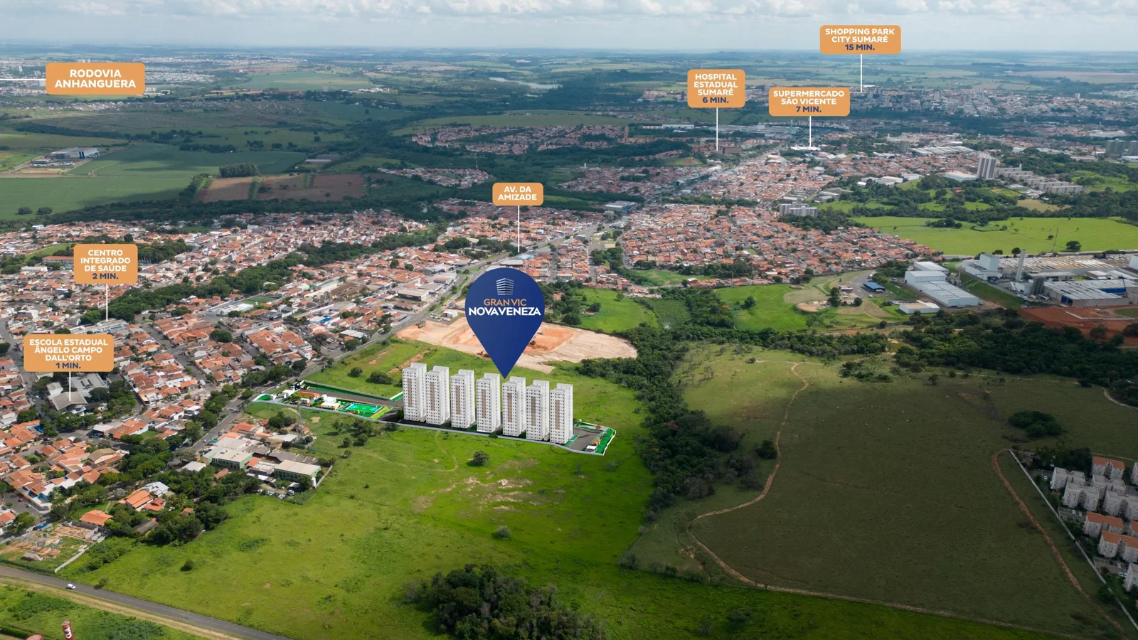 Localização: Av. Minas Gerais, 3615 — Jardim Nova Veneza, Sumaré/SP